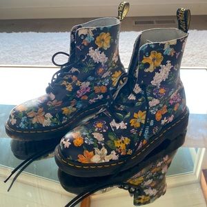 Floral Dr. Martin boots, Size 7